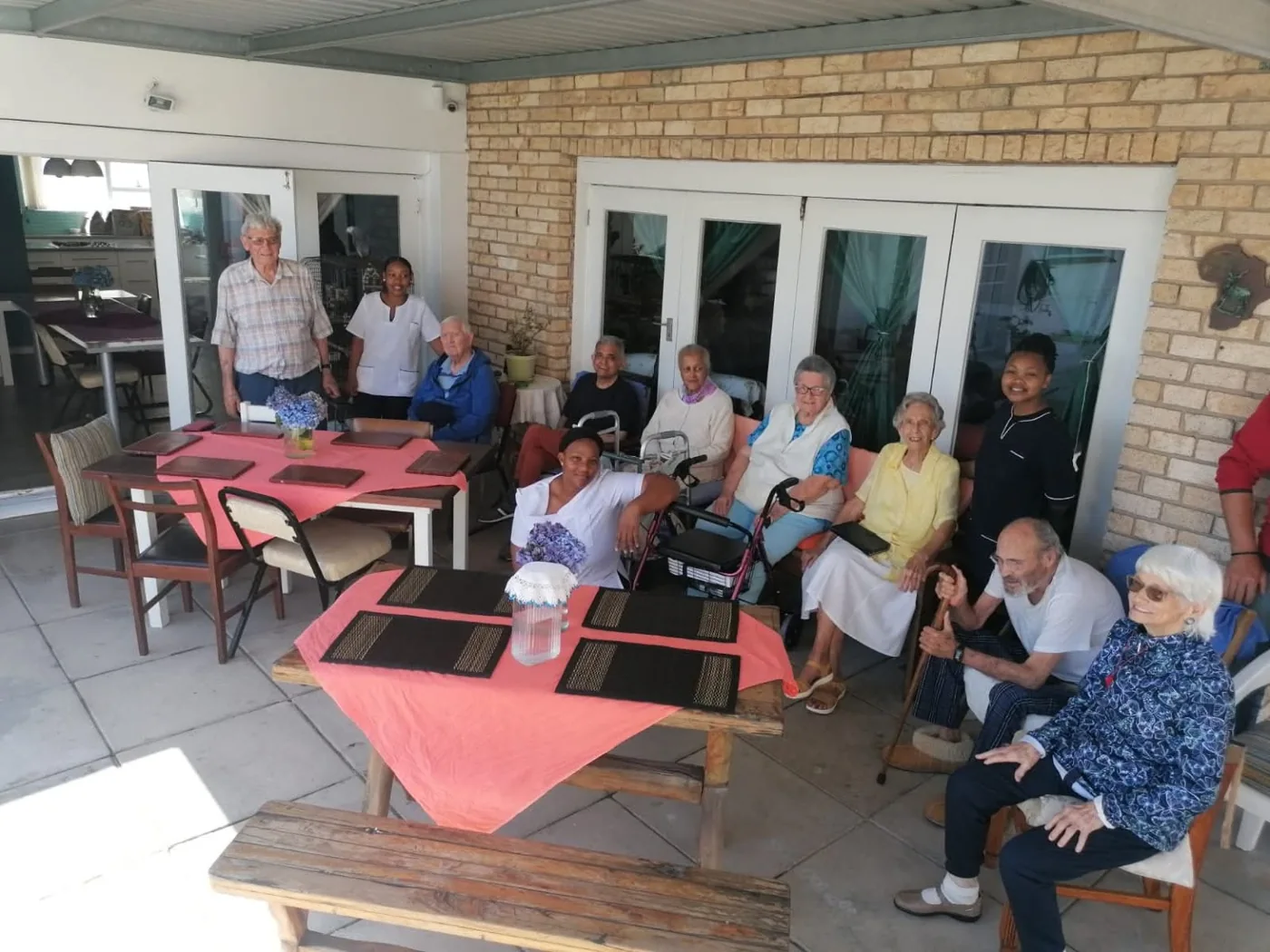 Residents and staff enjoying time together at El Shaddai at 41